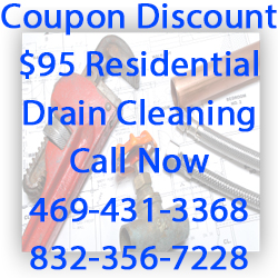 Coupon Discount $95 Residential Drain Cleaning